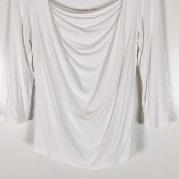 Cabi #427 White Drape Front Blouse Sz S - Picture 4 of 10